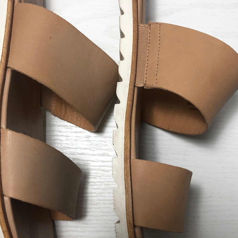 Sorel Ella II Leather Slide Sandal Tan Women’s Size 8 - Picture 5 of 11